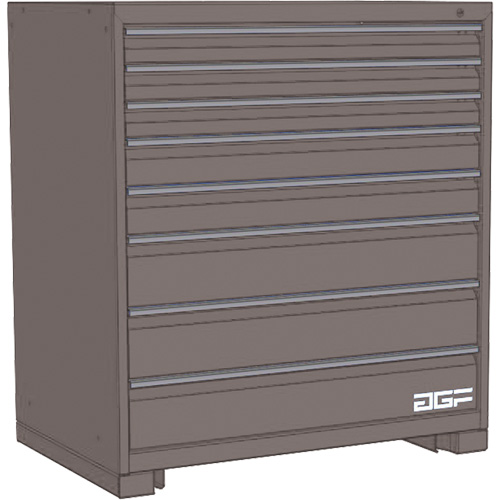 Armoire &agrave; tiroirs modulaire, 8 tiroirs, 30" la x 28" p x 40" h, Gris Distribution Jean Lapalme