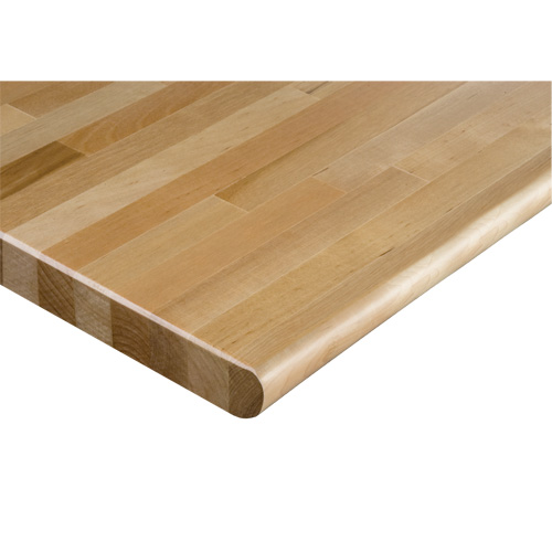 Dessus d'&eacute;tabli en bois dur, 48" la x 24" p, Bordure Arrondi, &eacute;paisseur 1-1/4" Distribution Jean Lapalme