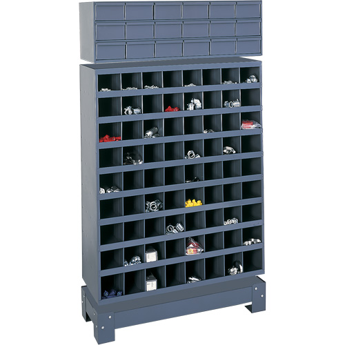 Modular Small Parts Storage Unit, Steel, 18 Drawers, 33-3/4" x 12-1/4" x 58-5/8", Grey Distribution Jean Lapalme