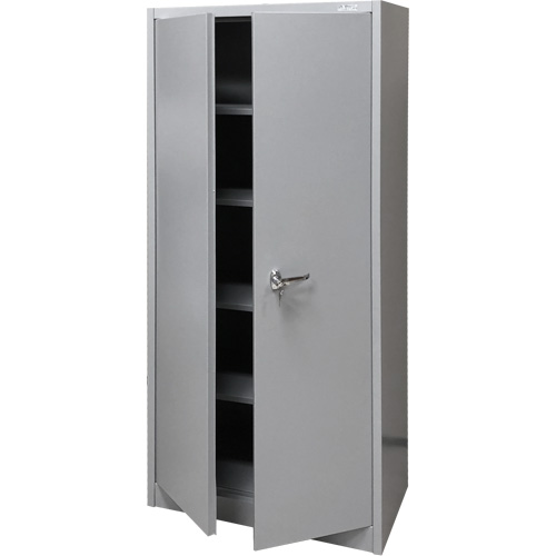 Storage Cabinet, Steel, 4 Shelves, 66" H x 30" W x 15" D, Grey Distribution Jean Lapalme