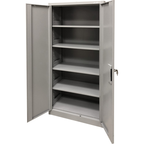 Storage Cabinet, Steel, 4 Shelves, 78" H x 36" W x 24" D, Grey Distribution Jean Lapalme