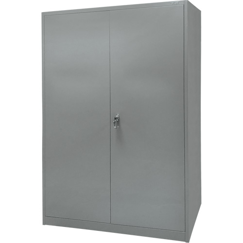 Armoire de rangement, Acier, 4 Tablettes, 78" h x 48" la x 24" P, Gris Distribution Jean Lapalme