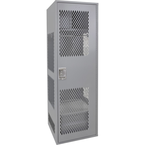 Casier pour &eacute;quipement avec porte, Acier, 24" la x 24" p x 72" h, Gris Distribution Jean Lapalme