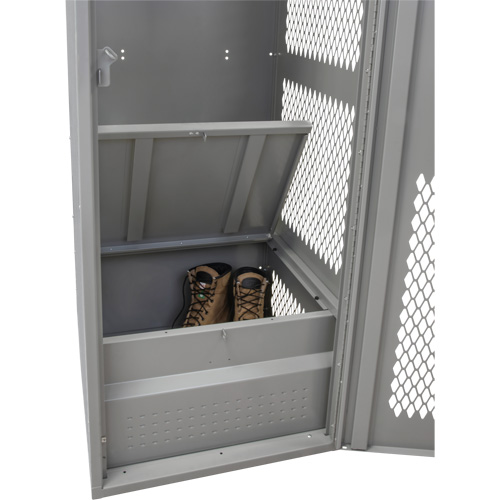 Casier pour &eacute;quipement avec porte, Acier, 24" la x 24" p x 72" h, Gris Distribution Jean Lapalme