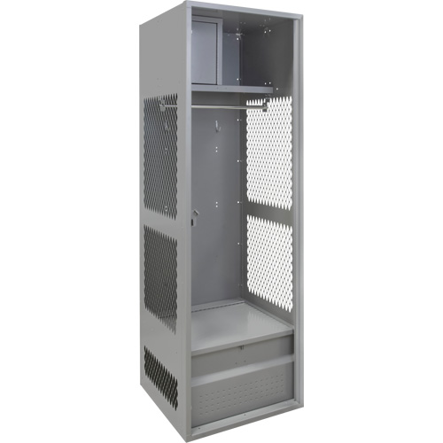Casier pour &eacute;quipement, Acier, 24" la x 18" p x 72" h, Gris Distribution Jean Lapalme