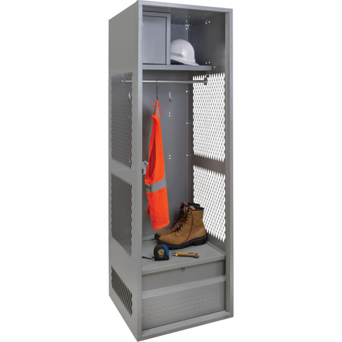 Casier pour &eacute;quipement, Acier, 24" la x 18" p x 72" h, Gris Distribution Jean Lapalme