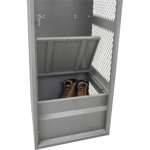 Casier pour &eacute;quipement, Acier, 24" la x 18" p x 72" h, Gris Distribution Jean Lapalme