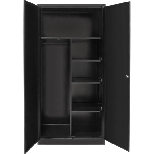 Armoire de rangement combin&eacute;e, 36" la x 18" p x 72" h, Noir Distribution Jean Lapalme