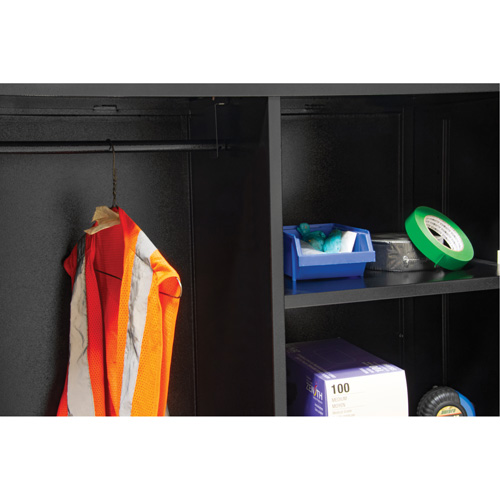 Armoire de rangement combin&eacute;e, 36" la x 18" p x 72" h, Noir Distribution Jean Lapalme