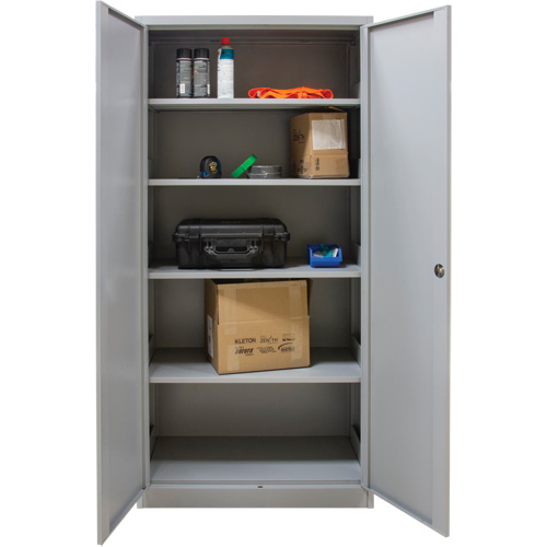 Hi-Boy Storage Cabinet, Steel, 4 Shelves, 72" H x 36" W x 18" D, Grey Distribution Jean Lapalme