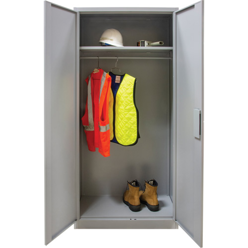 Armoire garde-robe, Acier, 36" la x 18" p x 72" h, Gris Distribution Jean Lapalme