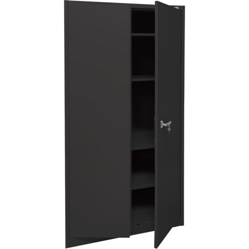 Storage Cabinet, Steel, 4 Shelves, 78" H x 36" W x 24" D, Black Distribution Jean Lapalme