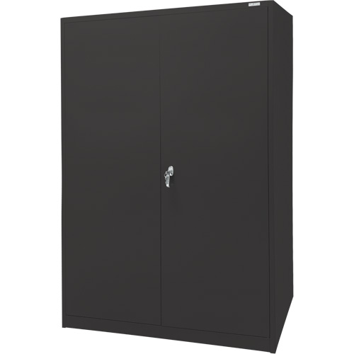 Armoire d'entreposage, Acier, 4 Tablettes, 78" h x 48" la x 24" P, Noir Distribution Jean Lapalme