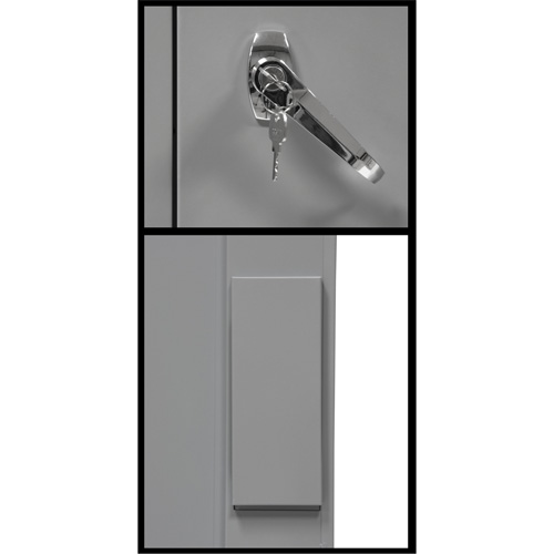 Armoire de rangement &agrave; hauteur de comptoir, Acier, 2 Tablettes, 42" h x 36" la x 24" P, Gris Distribution Jean Lapalme