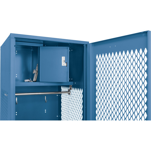 Casier pour &eacute;quipement avec porte, Acier, 24" la x 18" p x 72" h, Bleu fonc&eacute; Distribution Jean Lapalme
