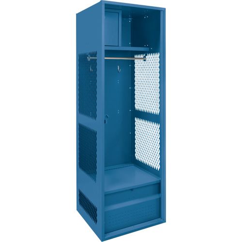 Casier pour &eacute;quipement, Acier, 24" la x 18" p x 72" h, Bleu fonc&eacute; Distribution Jean Lapalme