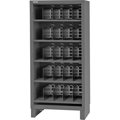 Armoire robuste &agrave; façade ouverte avec s&eacute;parateurs, Acier, 0 tiroirs, 36" x 24" x 78", Gris Distribution Jean Lapalme