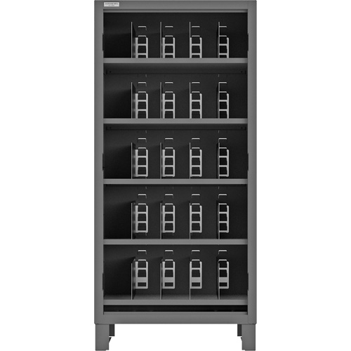 Armoire robuste &agrave; façade ouverte avec s&eacute;parateurs, Acier, 0 tiroirs, 36" x 24" x 78", Gris Distribution Jean Lapalme