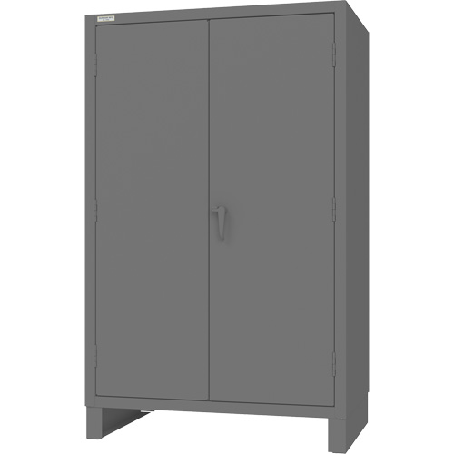 Cabinet with Recessed Pegboard Doors, Steel, 4 Shelves, 78" H x 48" W x 30" D, Grey Distribution Jean Lapalme