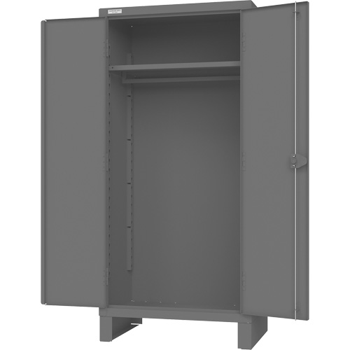 Cabinet with Hanging Bar & Standard Recessed Doors, Steel, 78" H x 36" W x 24" D, Grey Distribution Jean Lapalme
