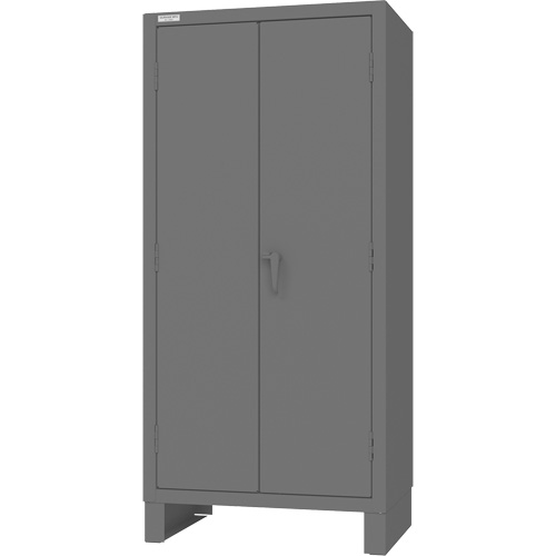 Cabinet with Hanging Bar & Standard Recessed Doors, Steel, 78" H x 36" W x 24" D, Grey Distribution Jean Lapalme