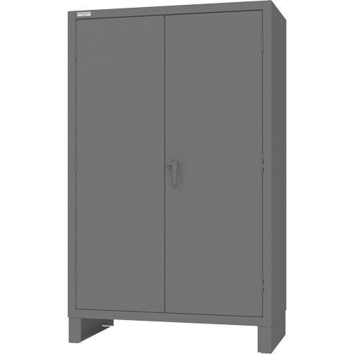 Cabinet with Hanging Bar & Standard Recessed Doors, Steel, 78" H x 48" W x 24" D, Grey Distribution Jean Lapalme