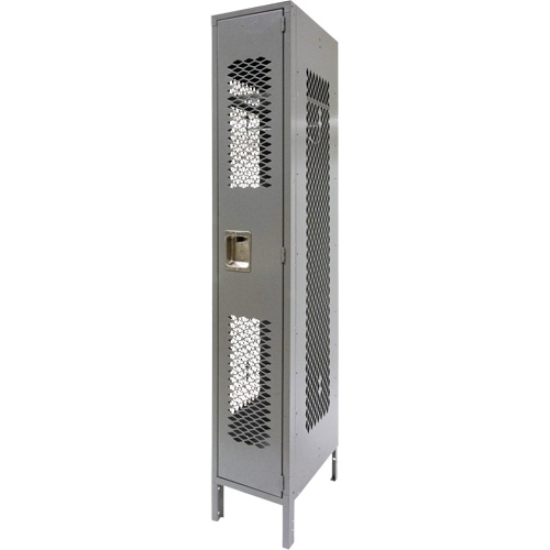 Casiers ventil&eacute;s, 12" x 18" x 78", Acier, Gris, D&eacute;mont&eacute;, Perfor&eacute; Distribution Jean Lapalme
