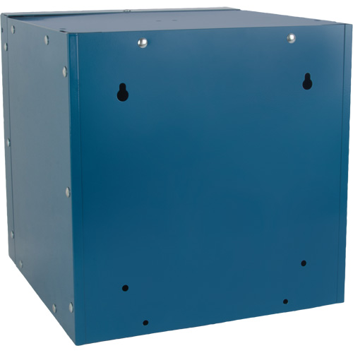 Casier cubique empilable, 12" x 12" x 12", Acier, Bleu, D&eacute;mont&eacute; Distribution Jean Lapalme