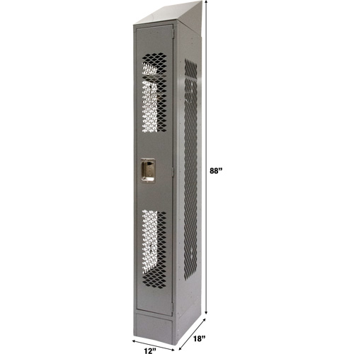 Casiers ventil&eacute;s, 12" x 18" x 88", Acier, Gris, D&eacute;mont&eacute;, Perfor&eacute; Distribution Jean Lapalme