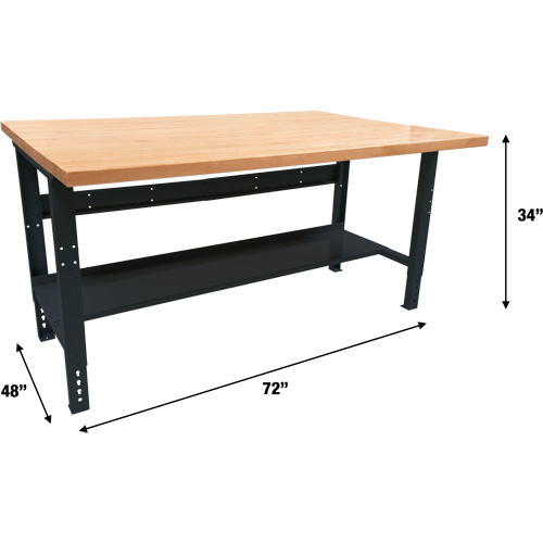 &eacute;tabli modulaire industriel, Cap 1000 lb, 72" la x 48" p Distribution Jean Lapalme