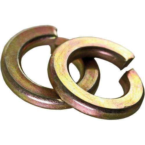 Split Lock Washer, 3/8", Yellow Zinc Distribution Jean Lapalme