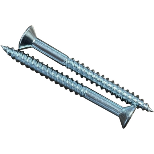 Flat SOC Wood Screws, #10 x 2" L, Zinc Plated Distribution Jean Lapalme