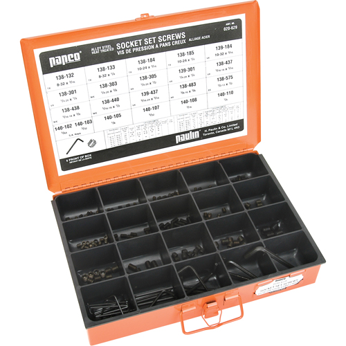 Socket Set Screw Cup Point Assortments Distribution Jean Lapalme
