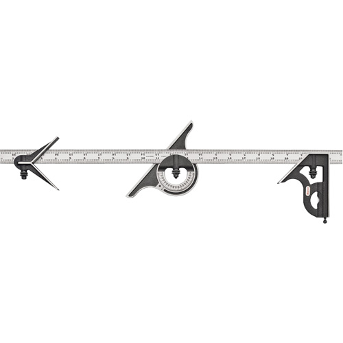 Combination Square , 4 pcs., Steel Distribution Jean Lapalme
