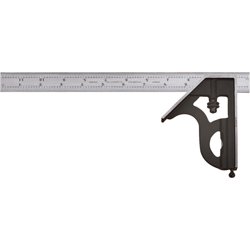 Combination Squares with Square Head - No. 11H Series with Cast Iron Heads, 24" L, 1/16" Graduations, Steel, Plain Distribution Jean Lapalme