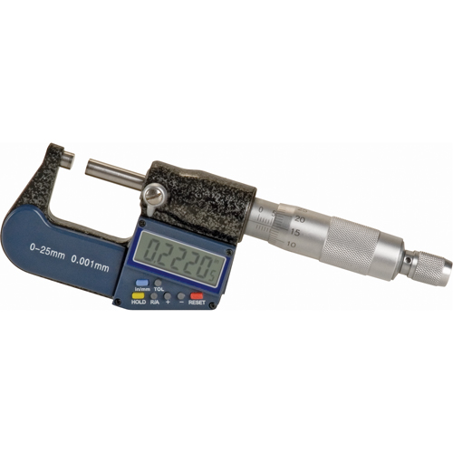 Microm&egrave;tre num&eacute;rique &eacute;lectronique, 0 - 1" (0 - 25 mm) gamme de mesure, R&eacute;solution de 0,00005" (0,00127 mm) Distribution Jean Lapalme