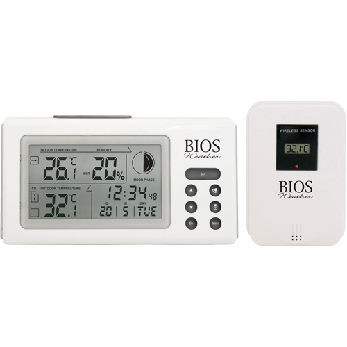 Indoor/Outdoor Thermometers With Clock, Contact, Digital, 32 to 122°F (0 to 50°C) Distribution Jean Lapalme