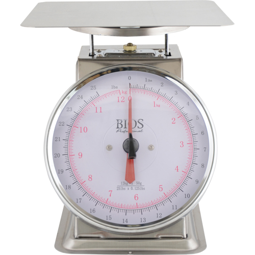 Top Loading Scale, 25 lbs. 12 kg Cap., 0.125 lbs. / 50 g Graduations Distribution Jean Lapalme