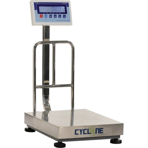 Balance &agrave; plateforme et d'&eacute;tabli Cyclone 150, Capacit&eacute; de 300 lb / 150 kg, 15-3/4" lo x 19-7/10" la Distribution Jean Lapalme