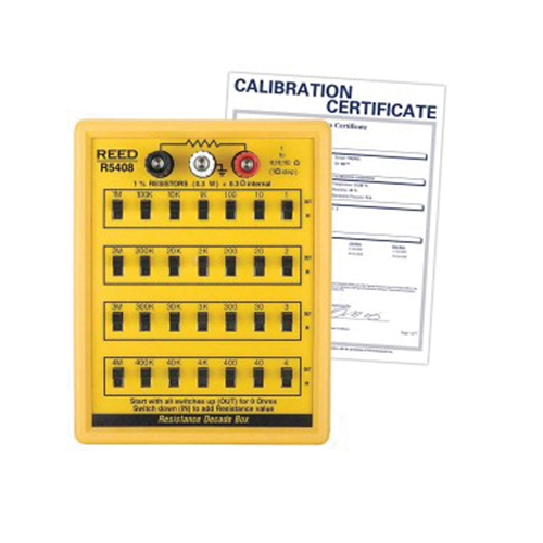 Boîte &agrave; d&eacute;cades de r&eacute;sistance avec certificat de calibration Distribution Jean Lapalme