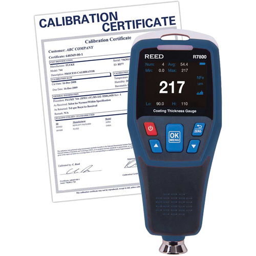 Coating Thickness Gauge with Calibration Certificate Distribution Jean Lapalme