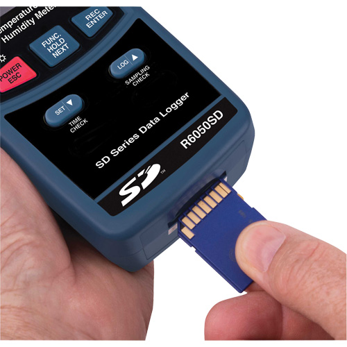 Thermo-hygrom&egrave;tre avec enregistreur de donn&eacute;es, 5% - 95% HR, 32° - 122° F (0° - 50°C) Distribution Jean Lapalme
