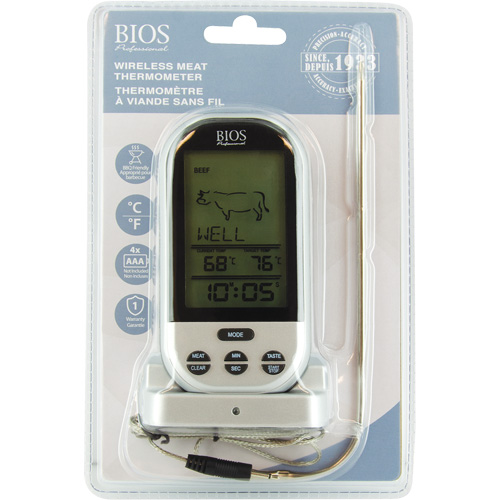 Wireless Meat & Poultry Thermometer, Contact, Digital, 32-482°F (0-250°C) Distribution Jean Lapalme