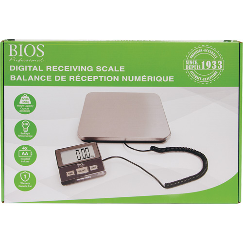 Balance de r&eacute;ception num&eacute;rique, Capacit&eacute; 220 lb, Graduations 1 lb Distribution Jean Lapalme