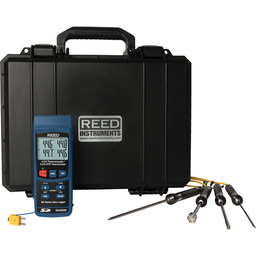 N&eacute;cessaire de thermom&egrave;tre thermocouple &agrave; enregistrement de donn&eacute;es Distribution Jean Lapalme