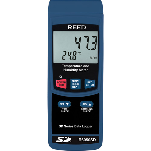 Thermo-hygrom&egrave;tre &agrave; enregistrement de donn&eacute;es avec certificat de calibration, 5% - 95% HR, 32° - 122° F (0° - 50°C) Distribution Jean Lapalme
