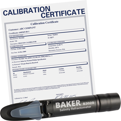 R&eacute;fractom&egrave;tre avec certificat ISO, Analogue (verre-regard)-Num&eacute;rique, Salinit&eacute; Distribution Jean Lapalme
