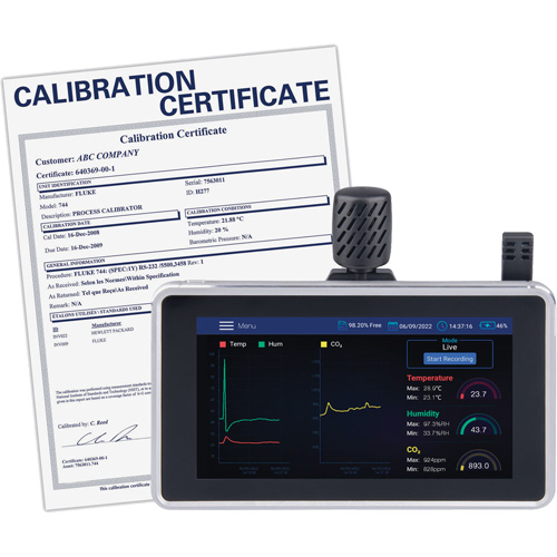 Analyseur de la qualit&eacute; de l'air avec support mural/de bureau et certificat de calibration Distribution Jean Lapalme