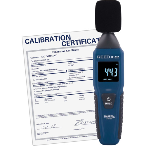 Sonom&egrave;tre Bluetooth Smart Series avec certificat de calibration, Gamme de mesure 30 - 130 dB Distribution Jean Lapalme