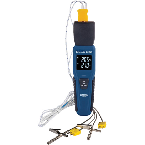 Thermom&egrave;tre &agrave; thermocouple de s&eacute;rie intelligente R1640 avec sondes pour fourneau/cong&eacute;lateur, Contact, Num&eacute;rique, 32-122°F (0-50°C) Distribution Jean Lapalme